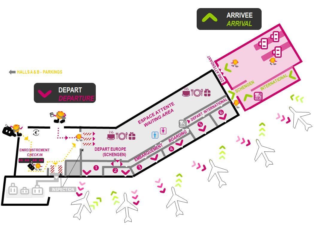 mapa Bordeaux hall
