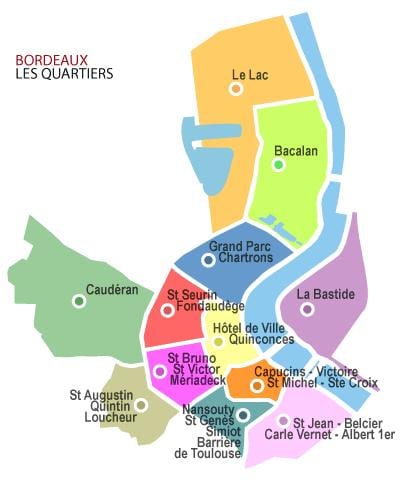 mapa Bordeaux okolí