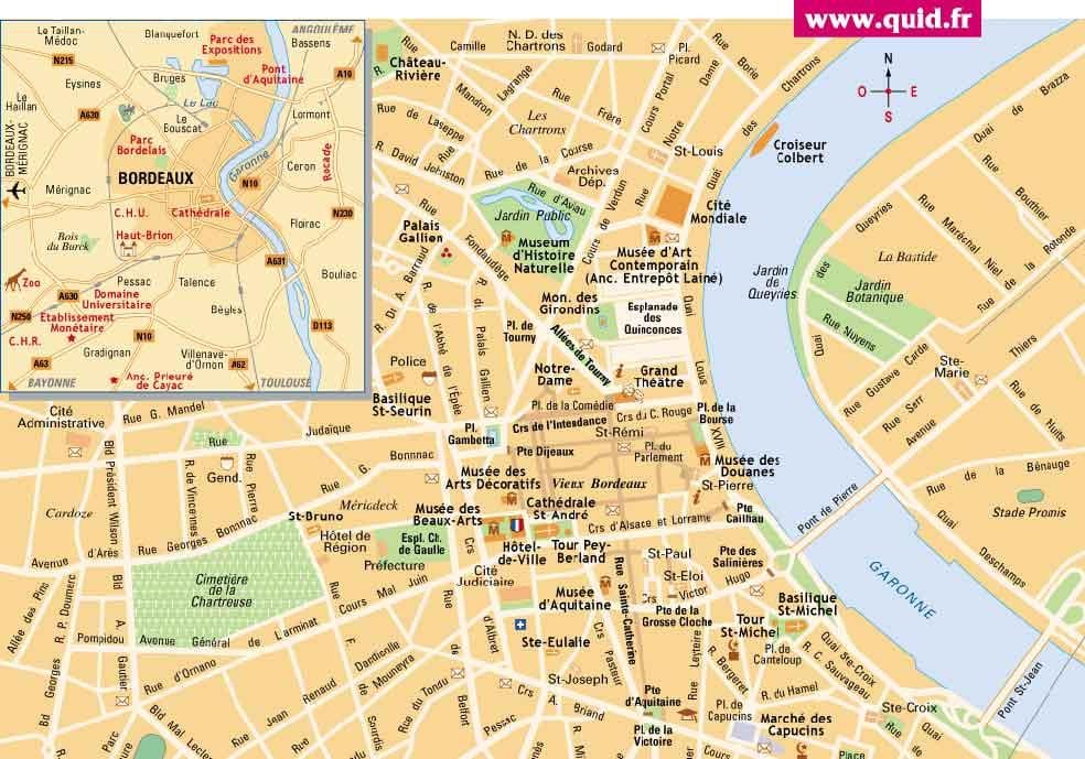 Bordeaux park and ride mapě