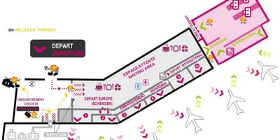 Mapa Bordeaux hall 