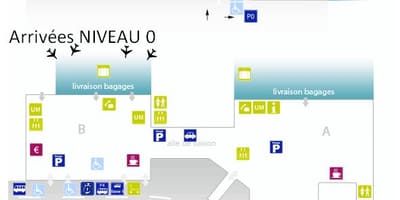 Mapa Bordeaux letiště