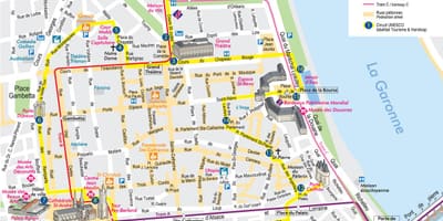 Mapa Bordeaux místo