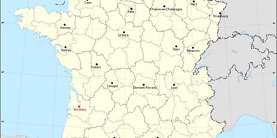Bordeaux obcí mapě