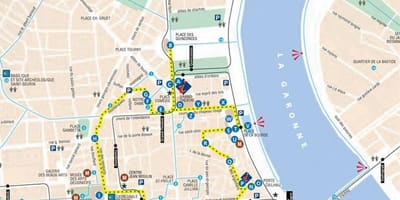 Mapa Bordeaux pěší výlet