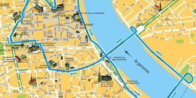 Mapa Bordeaux památka