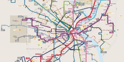 Mapa Bordeaux tranzitu