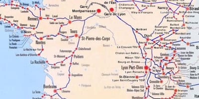 Bordeaux, město, tramvaj mapa