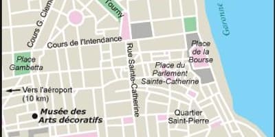 Mapa Bordeaux zahrada