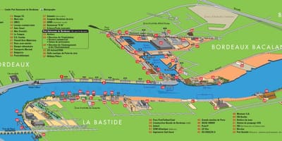 Mapa přístavu Bordeaux 