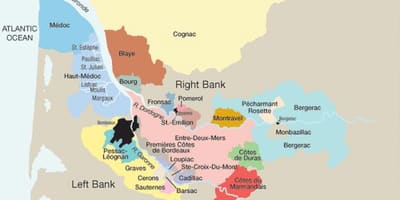Levý břeh Bordeaux mapě